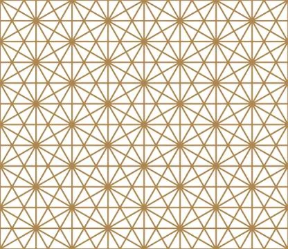 Seamless pattern based on Kumiko pattern Stock Illustration