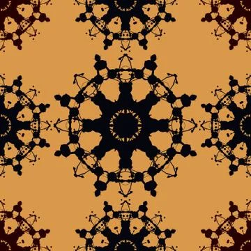 Seamless Pattern Based on Rorschach inkblot test. Abstract seamless pattern. For Stock Illustration