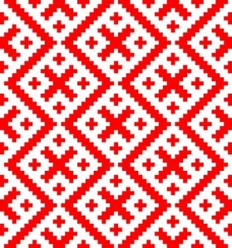 Seamless pattern based on Russian folk ornament 库存插图