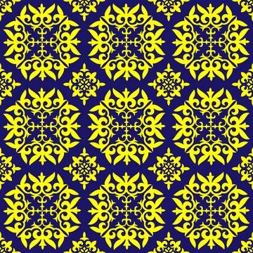 Seamless pattern based on traditional arabic ornaments.  Stock Illustration