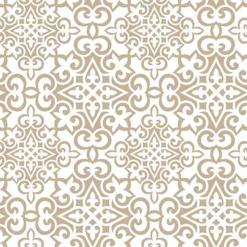 Seamless pattern based on traditional arabic ornaments. Vector seamless national Stockillustratie