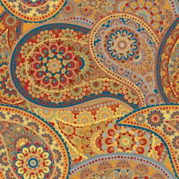 Seamless pattern based on traditional Asian elements Paisley Illustrazione stock