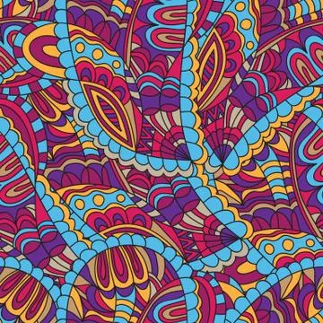 Seamless pattern based on traditional Asian elements Paisley Stock Illustration