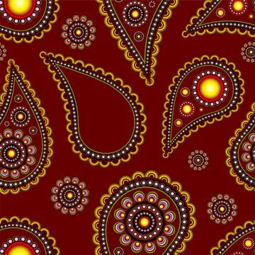 Seamless pattern based on traditional Asian elements Paisley Stock Illustration