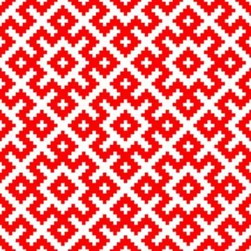 Seamless pattern based on traditional Russian and slavic ornament Stock Illustration