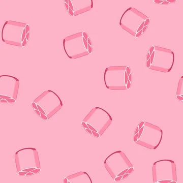 Seamless pattern basket pencil holder cartoon vector Stock Illustration