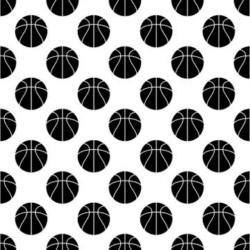Seamless pattern with basketball Stock Illustration