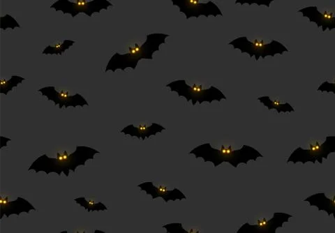 Seamless Pattern with bat. Halloween background. vector illustration Illustrazione stock