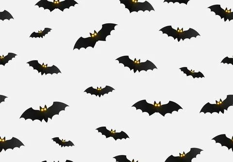 Seamless Pattern with bat. Halloween background. vector illustration Stock Illustration