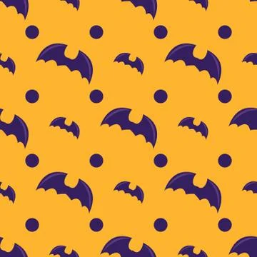Seamless pattern with bat Stock Illustration
