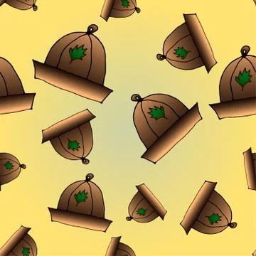 Seamless pattern with bath hat. Stock Illustration