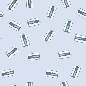 Seamless pattern bath shower cabin cartoon vector Stockillustratie