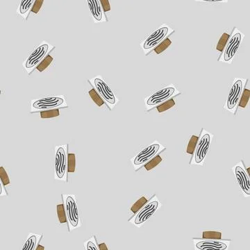 Seamless pattern bathroom drainage grate cartoon vector 스톡 일러스트