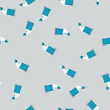 Seamless pattern bathroom toilet cleaner cartoon vector Stock Illustration