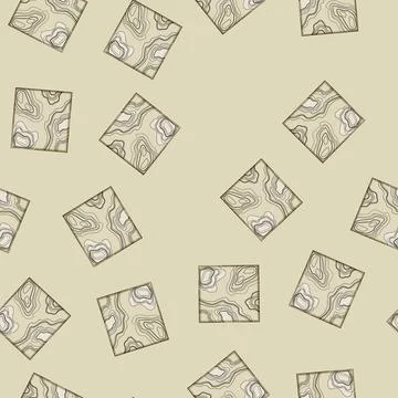 Seamless pattern bathymetry sea topogrphic cartoon vector イラスト素材