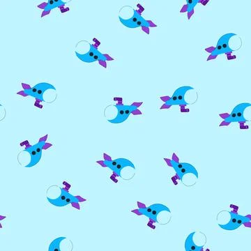 Seamless pattern bathyscaphe submarine cartoon vector 스톡 일러스트