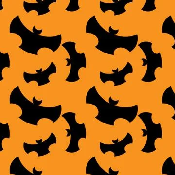 Seamless pattern with bats Stock Illustration