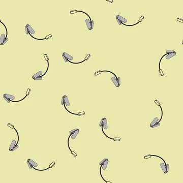 Seamless pattern battery book light cartoon vector Illustrazione stock