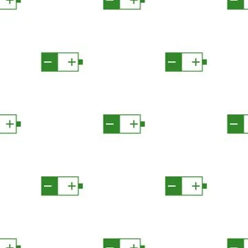 Seamless pattern with battery. Stock Illustration