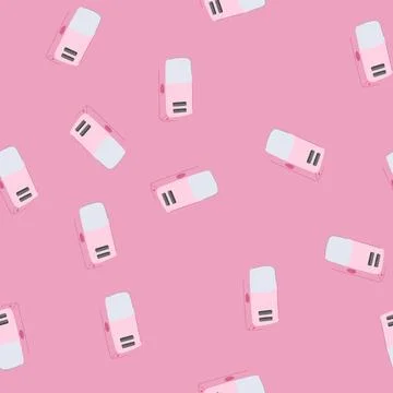 Seamless pattern battery power bank cartoon vector Stockillustratie