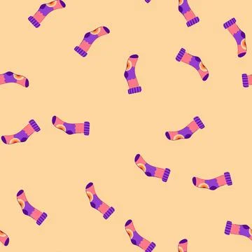 Seamless pattern battery socks heated cartoon vector Stockillustratie