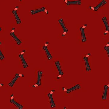 Seamless pattern battery socks heated cartoon vector Stockillustratie
