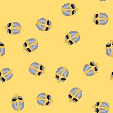Seamless pattern battle knight helmet cartoon vector Stock Illustration