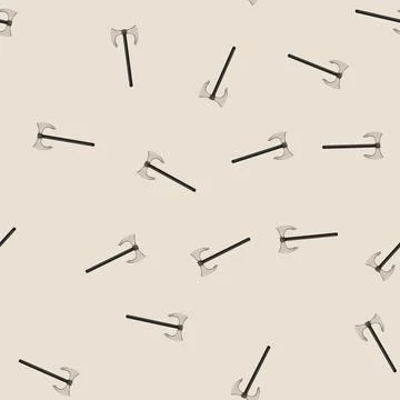Seamless pattern battle medieval weapon cartoon vector Illustrazione stock