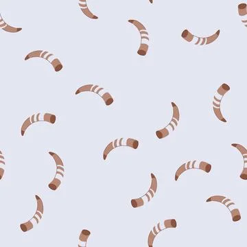Seamless pattern battle viking horn cartoon vector Stock Illustration