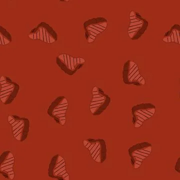 Seamless pattern bbq steak grill cartoon vector Stock Illustration