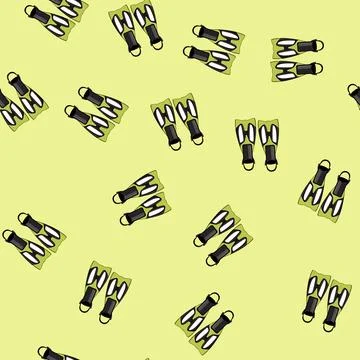 Seamless pattern beach flippers cartoon vector 스톡 일러스트