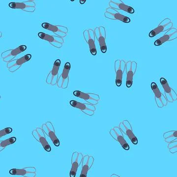 Seamless pattern beach flippers cartoon vector Illustrazione stock