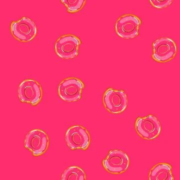 Seamless pattern beach inflatable ring cartoon vector Illustrazione stock