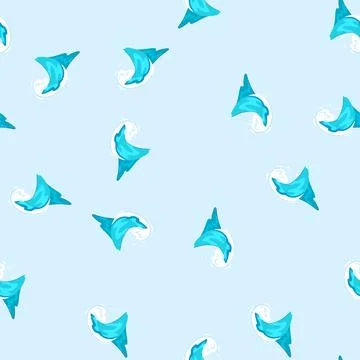 Seamless pattern beach ocean waves cartoon vector 库存插图