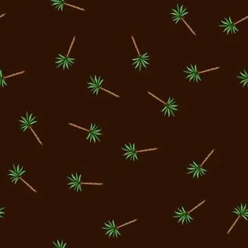 Seamless pattern beach palm coconut cartoon vector 스톡 일러스트