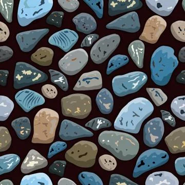 Seamless pattern with beach stones イラスト素材