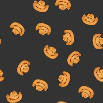 Seamless pattern beach straw hat cartoon vector Illustrazione stock