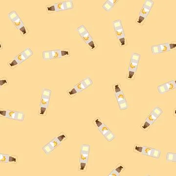 Seamless pattern beach sun cream cartoon vector Stock Illustration