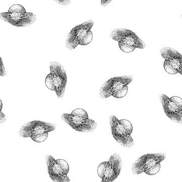 Seamless pattern beach sunset sea sketch hand drawn Stock Illustration