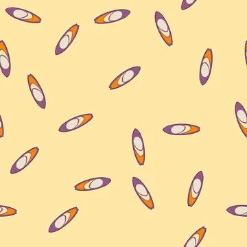 Seamless pattern beach surfboard cartoon vector Illustrazione stock