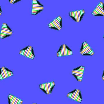 Seamless pattern beach swimsuit men cartoon vector 库存插图