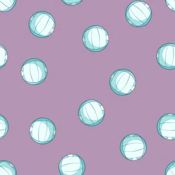 Seamless pattern beach volleyball ball cartoon vector Illustrazione stock