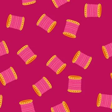 Seamless pattern beaded bracelet churi indian cartoon vector 스톡 일러스트