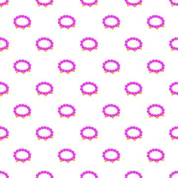 Seamless pattern with beaded bracelets and dangling star charms Stockillustratie