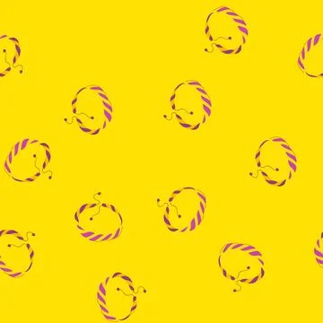 Seamless pattern beads friendship bracelet cartoon vector Stock Illustration