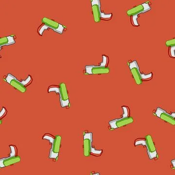 Seamless pattern beam blaster gun cartoon vector 库存插图