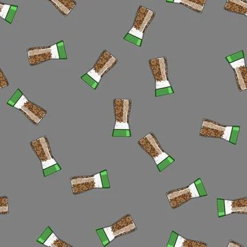 Seamless pattern beans coffee jar cartoon vector 库存插图