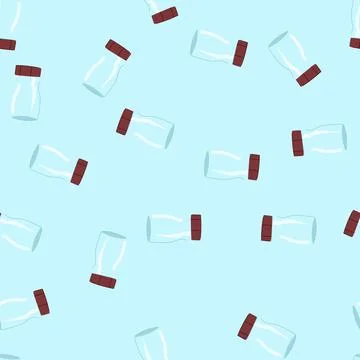 Seamless pattern beans coffee jar cartoon vector 库存插图