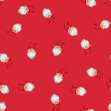 Seamless pattern beard garden gnome cartoon vector Stock Illustration