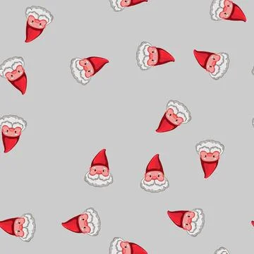 Seamless pattern beard garden gnome cartoon vector Stock Illustration
